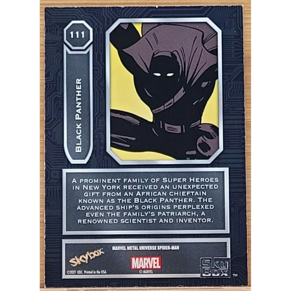UPPER DECK MARVEL‎ METAL UNIVERSE SPIDER-MAN BLACK PANTHER HIGH SERIES GOLD